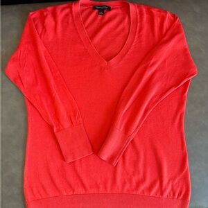 Banana Republic V-Neck Sweater in Vibrant Red